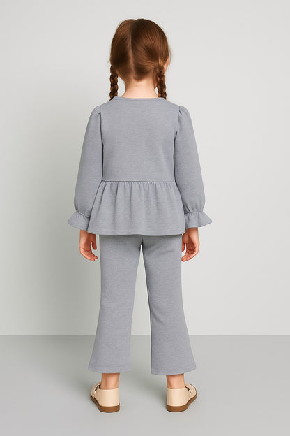 Terry Full Sleeves Front Open Top With Bottom