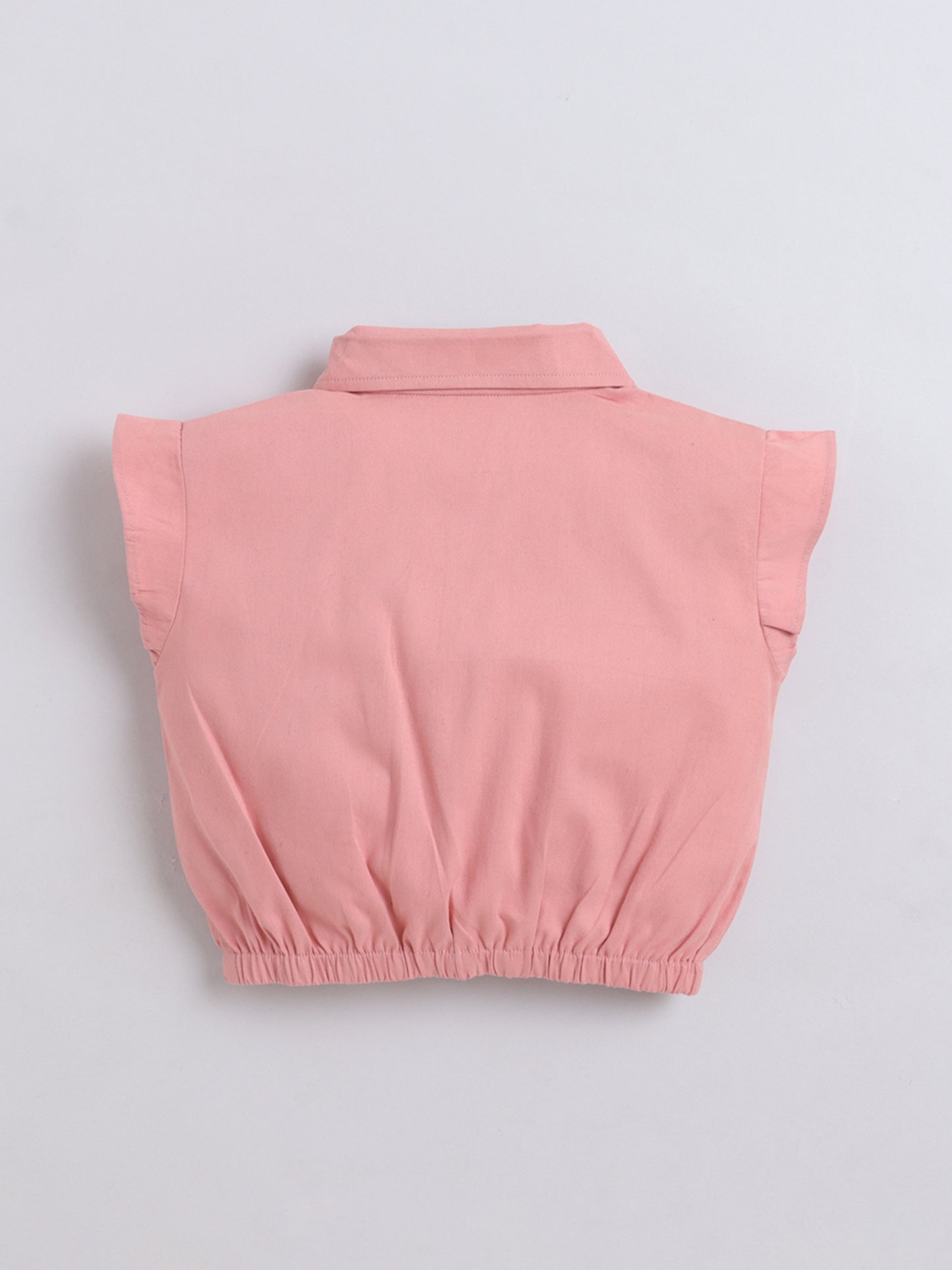 Aww Hunnnie Cotton Sleeveless Crop Top With Pants Co Ords Set