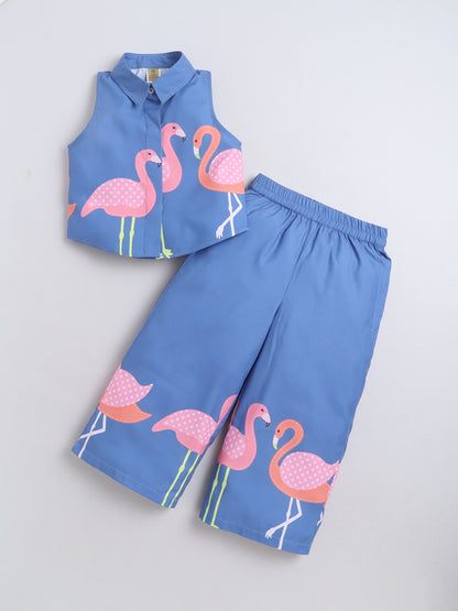 Aww Hunnie Cotton Slub Sleeveless With Bottom Co Ords Set