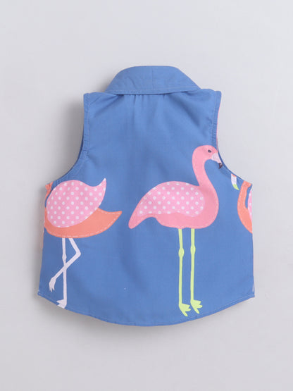 Aww Hunnie Cotton Slub Sleeveless With Bottom Co Ords Set