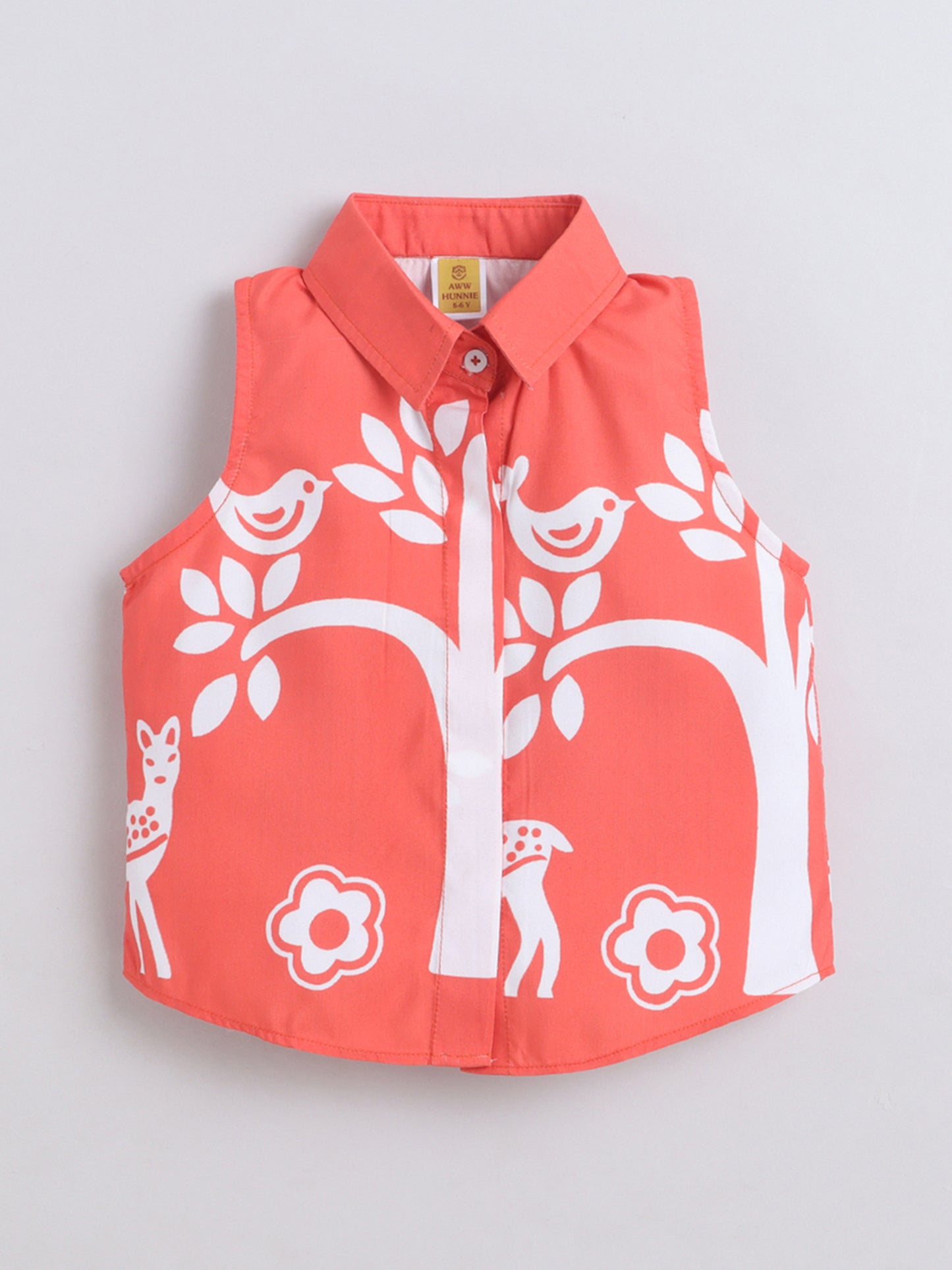 Aww Hunnie Cotton Slub Sleeveless With Bottom Co Ords Set