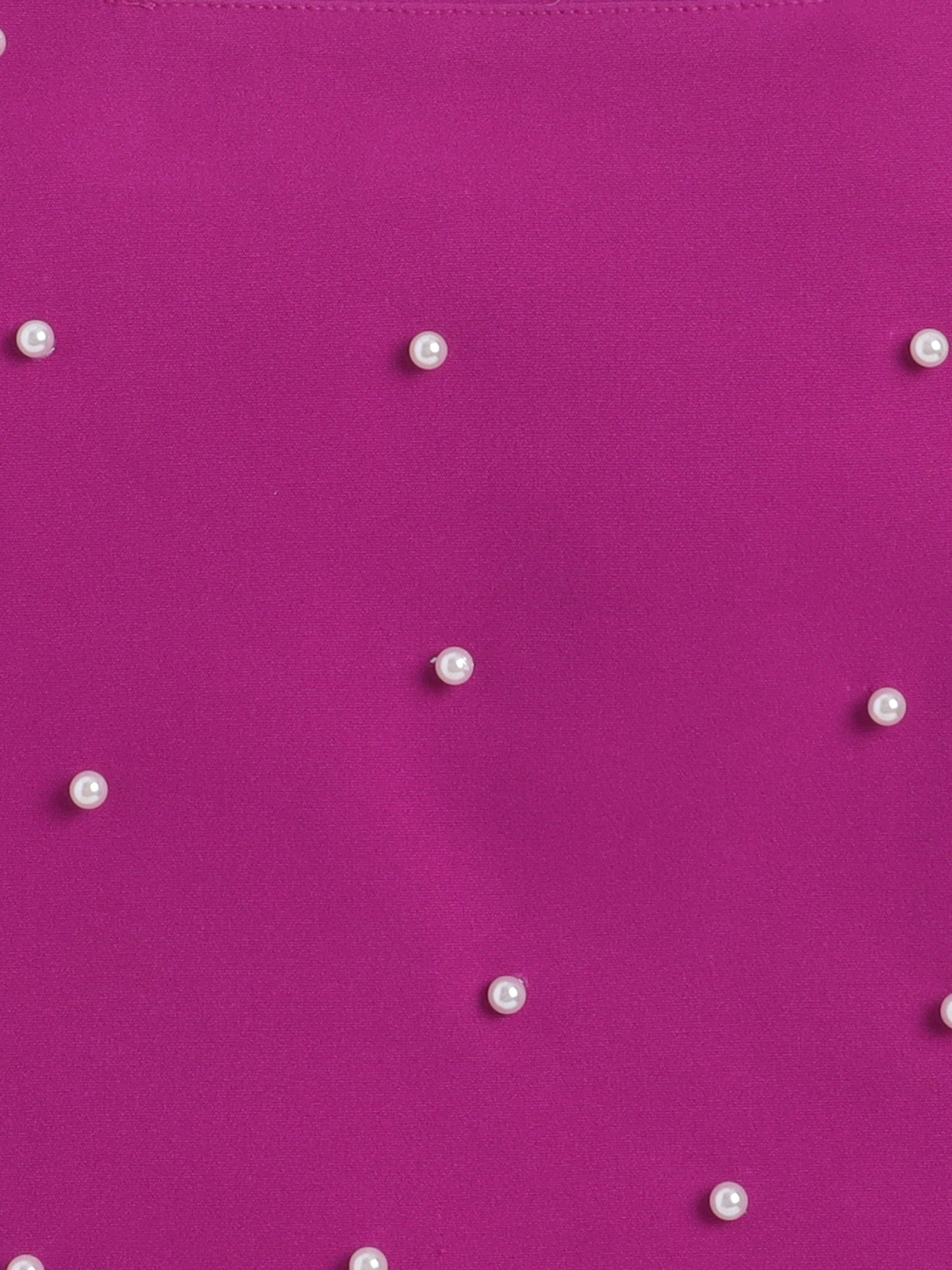 Bananna Crape Fabric Sleeveless Pearl Design Crop Top With Bottom Co Ords Set