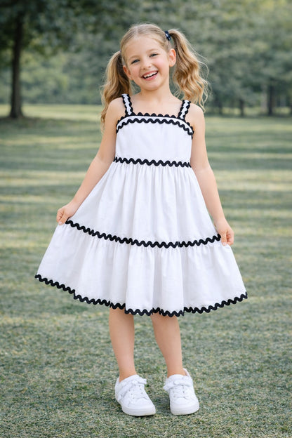 Cotton Sleeve less Lace detailed Dress