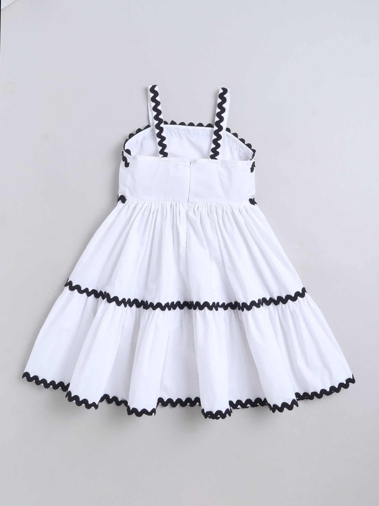 Cotton Sleeve less Lace detailed Dress