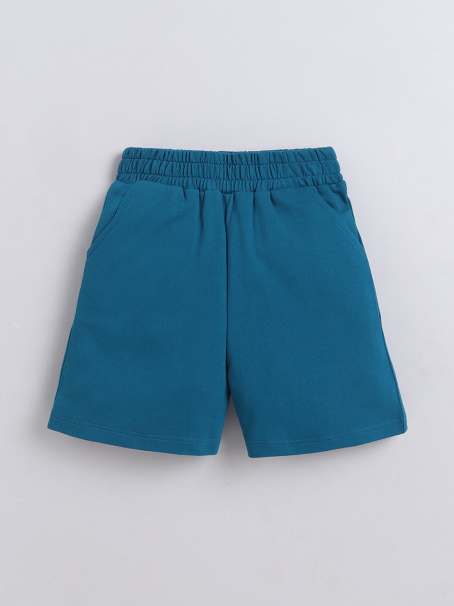 Cotton Terry Half Sleeves Loss Fit T-shirt With Shorts Unisex Co Ords