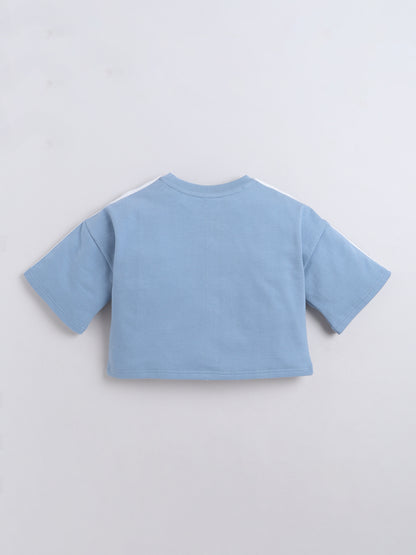 Cotton Terry Half Sleeves Loss Fit T-shirt With Shorts Unisex Co Ords