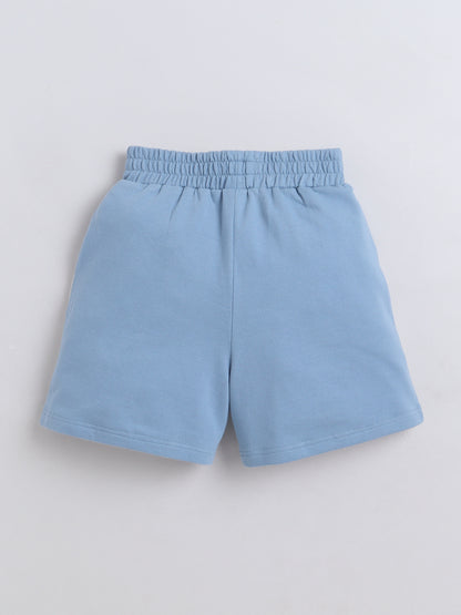 Cotton Terry Half Sleeves Loss Fit T-shirt With Shorts Unisex Co Ords