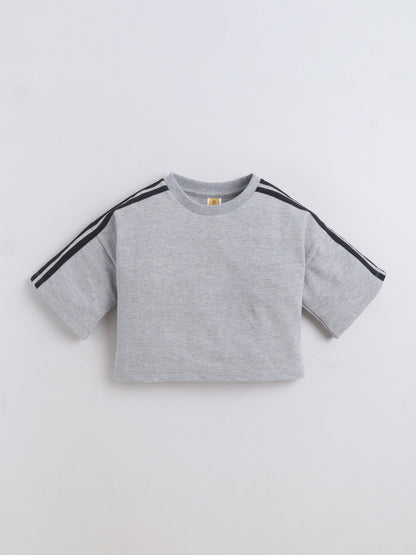 Cotton Terry Half Sleeves Loss Fit T-shirt With Shorts Unisex Co Ords