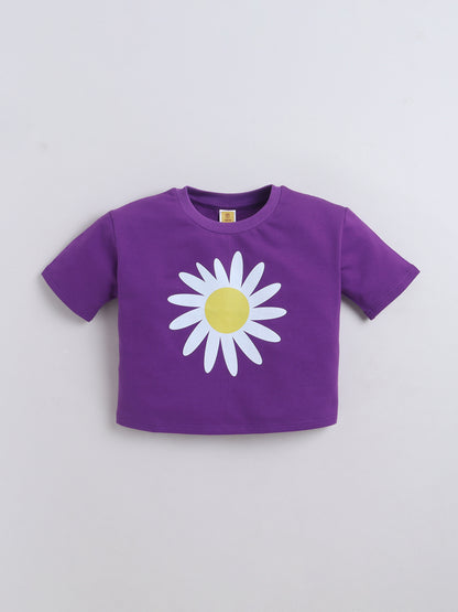 Cotton Terry Half Sleeves Loss Fit T-shirt With Shorts Co Ords