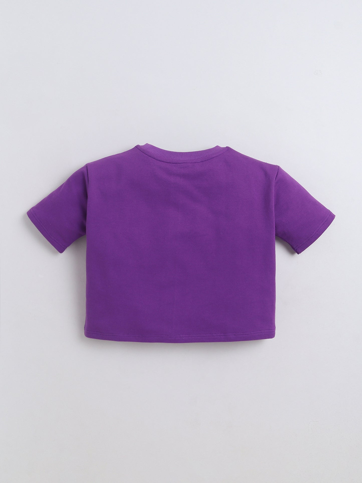 Cotton Terry Half Sleeves Loss Fit T-shirt With Shorts Co Ords