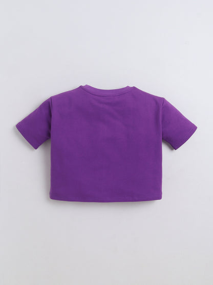 Cotton Terry Half Sleeves Loss Fit T-shirt With Shorts Co Ords