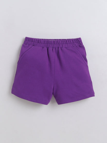 Cotton Terry Half Sleeves Loss Fit T-shirt With Shorts Co Ords