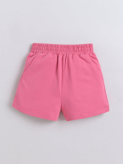 Cotton Terry Half Sleeves Loss Fit T-shirt With Shorts Co Ords