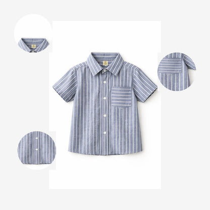 100% Cotton Half Sleeves stripes Shirt