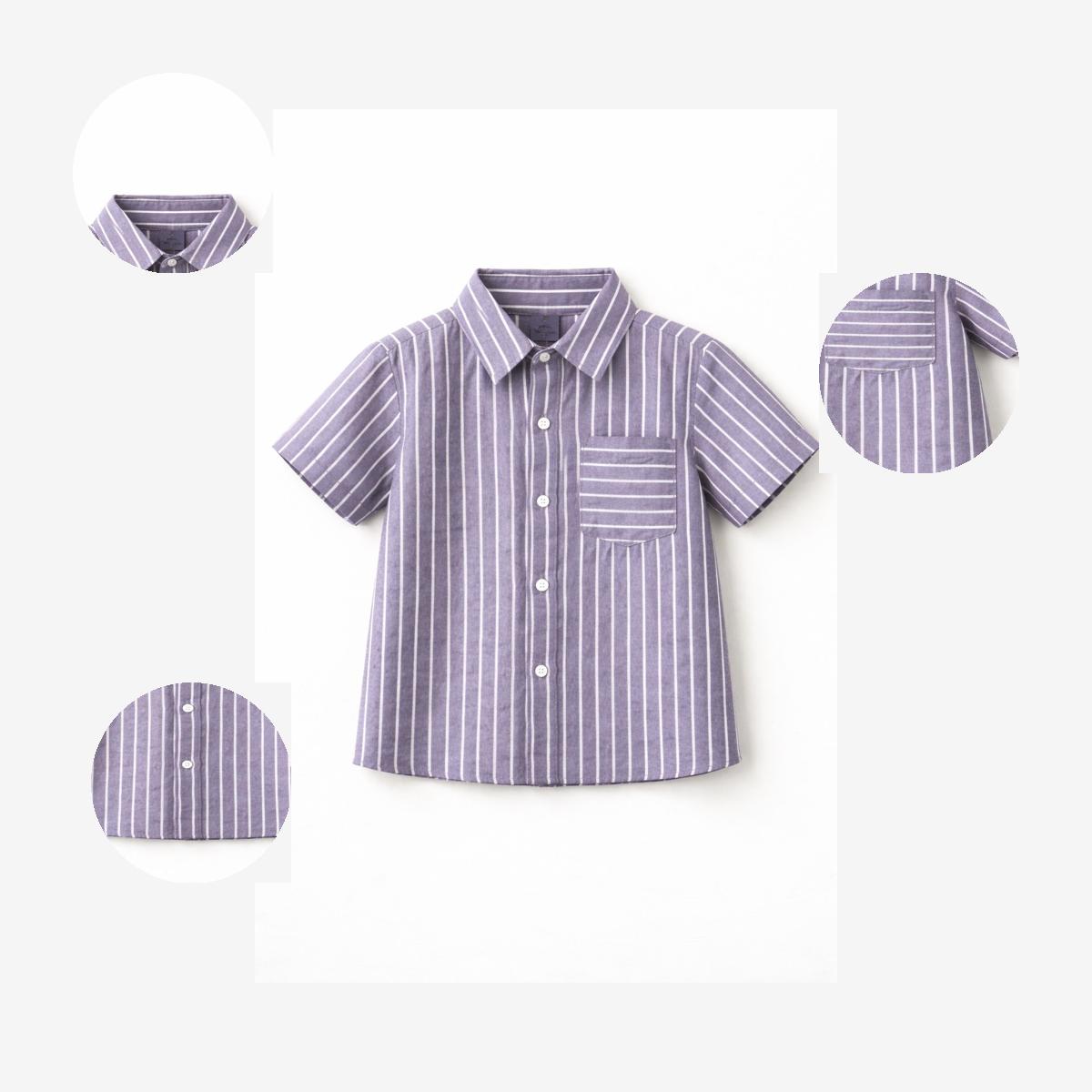 100% Cotton Half Sleeves stripes Shirt