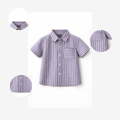 100% Cotton Half Sleeves stripes Shirt