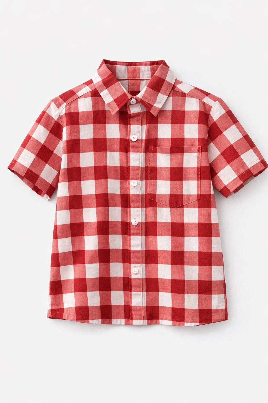 100% Cotton Half Sleeves Check Shirt