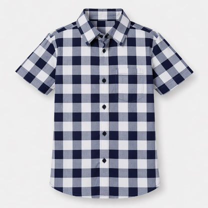100% Cotton Half Sleeves Check Shirt