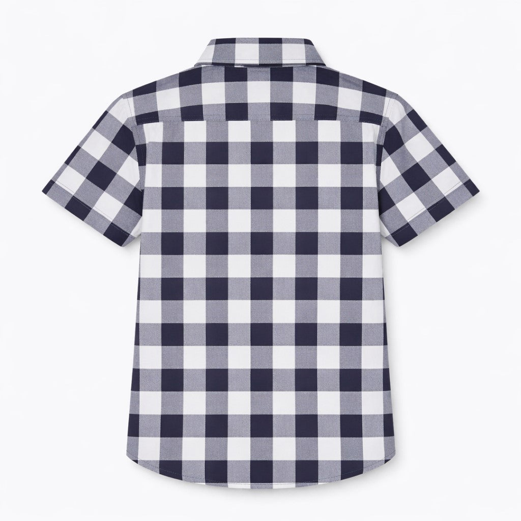 100% Cotton Half Sleeves Check Shirt