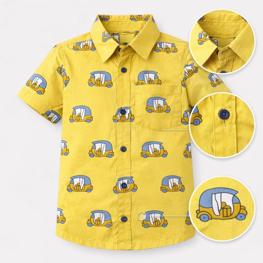 Cotton Half Sleeves Printed Shirt