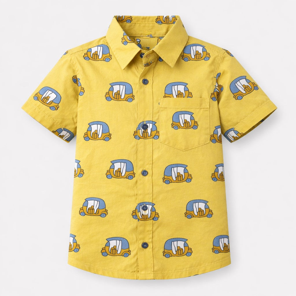 Cotton Half Sleeves Printed Shirt