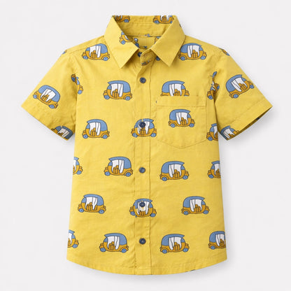 Cotton Half Sleeves Printed Shirt