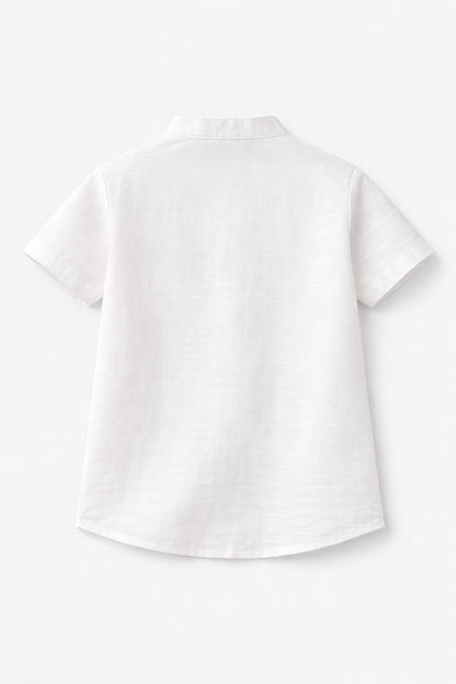 Cotton Slub Half Sleeves Printed Bhoom Shirt