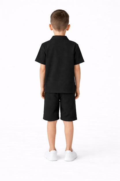 Cotton Blend Half sleeves Collar shirt with shorts Co Ords