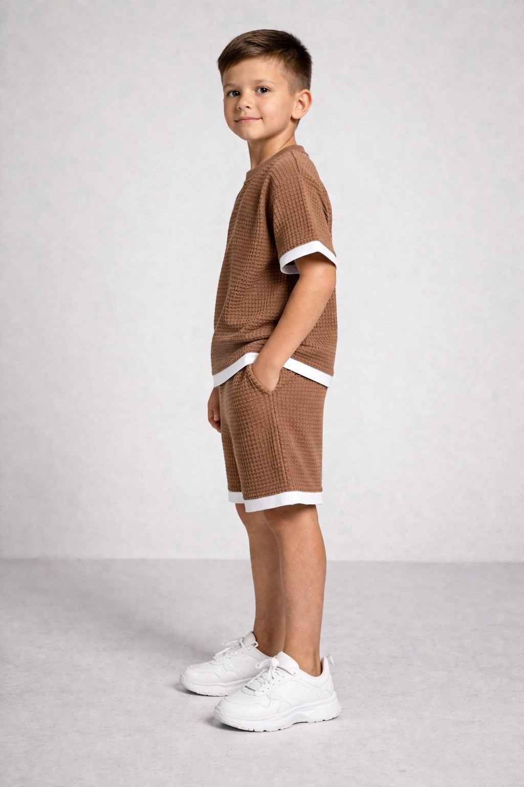 Cotton Blend Half sleeves Round T-shirt with shorts Co Ords