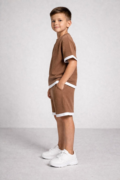Cotton Blend Half sleeves Round T-shirt with shorts Co Ords