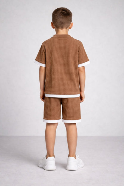 Cotton Blend Half sleeves Round T-shirt with shorts Co Ords