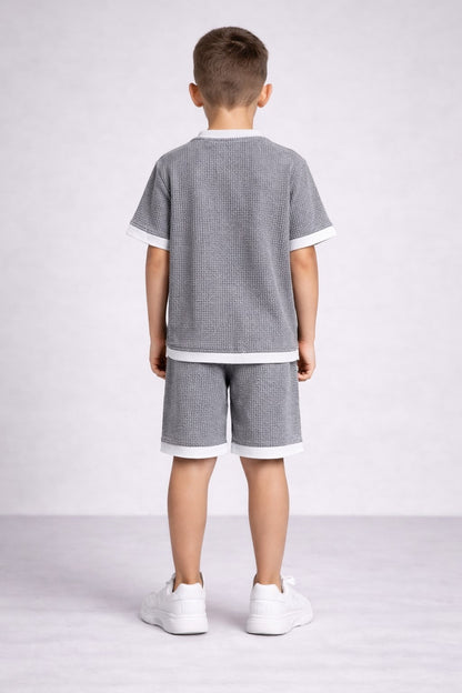 Cotton Blend Half sleeves Round T-shirt with shorts Co Ords