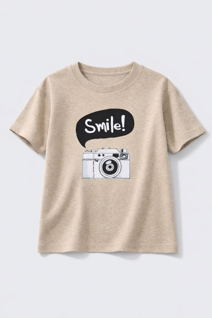 100% Cotton jersey Half Sleeves Camera Print T-Shirt