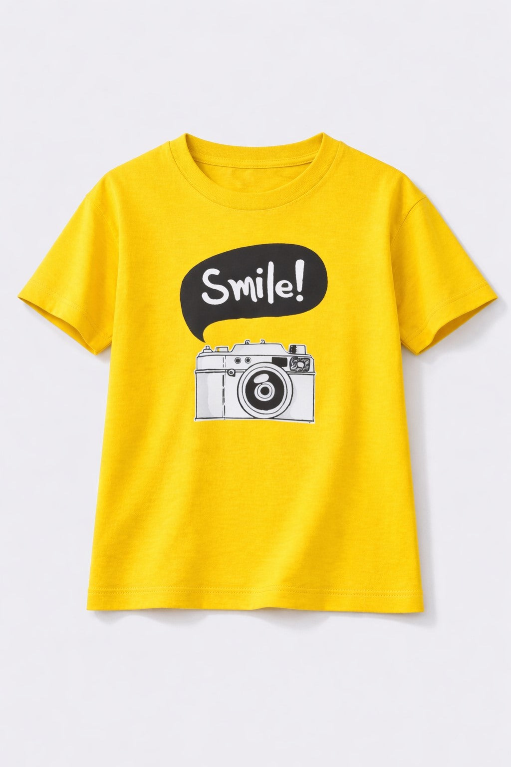 100% Cotton jersey Half Sleeves Camera Print T-Shirt