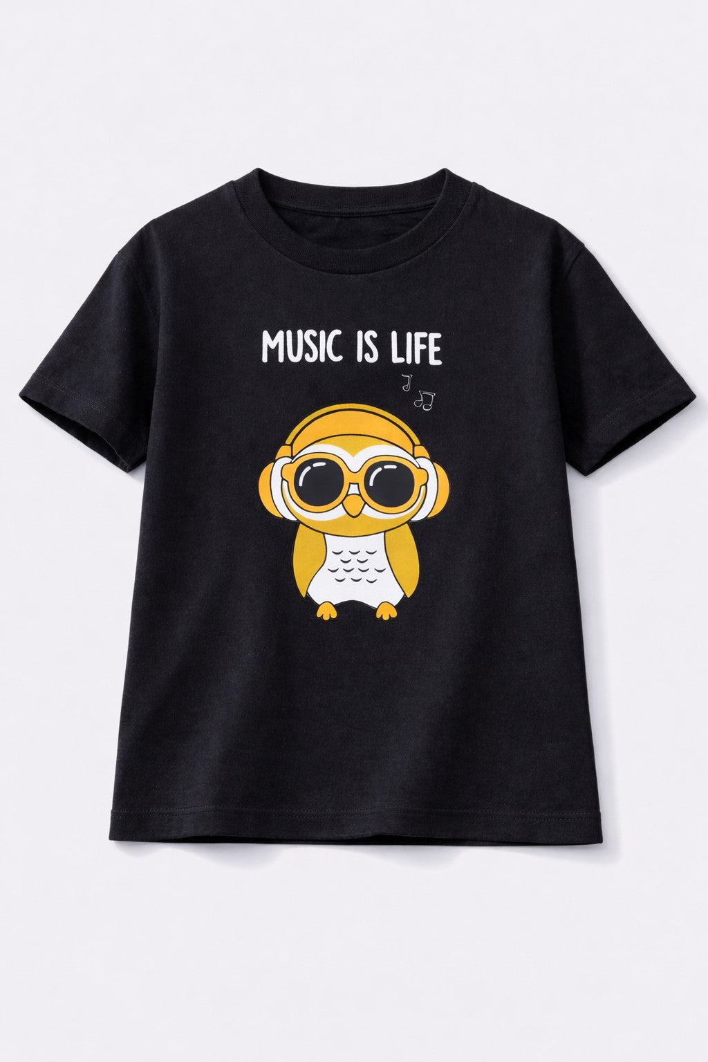 100% Cotton jersey Half Sleeves Owl Print T-Shirt