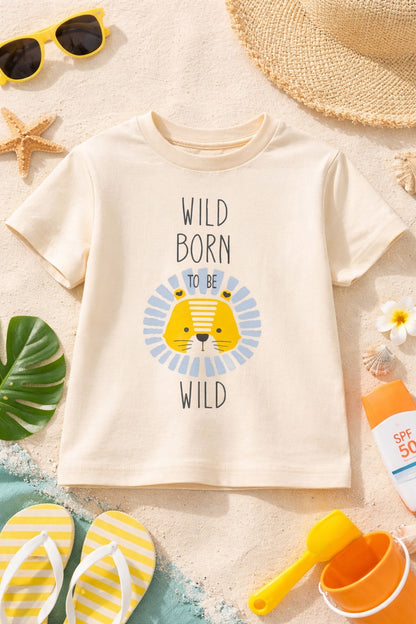 Cotton jersey Half Sleeves Wild Print T-Shirt