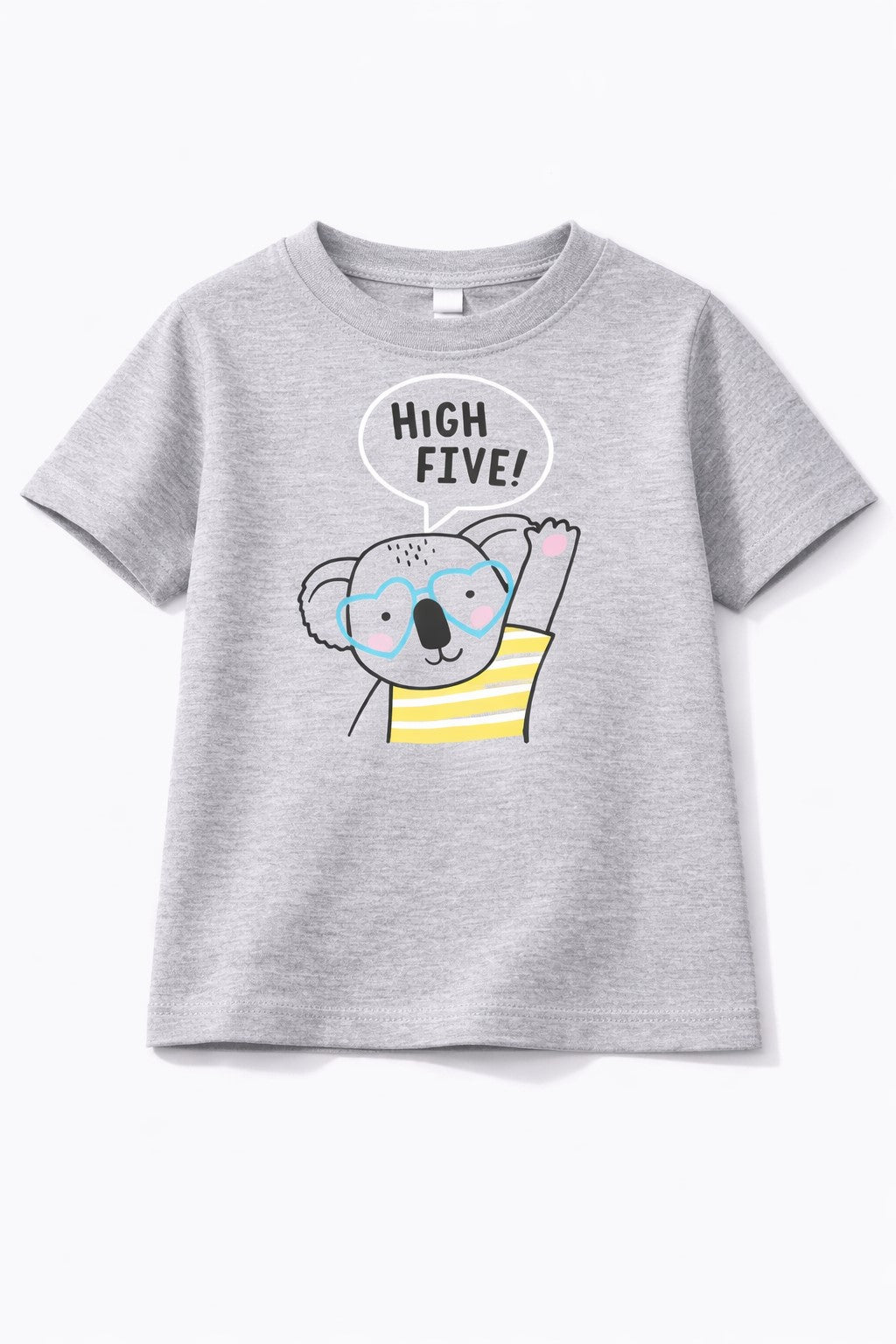 100% Cotton jersey Half Sleeves Hi Five Print T-Shirt