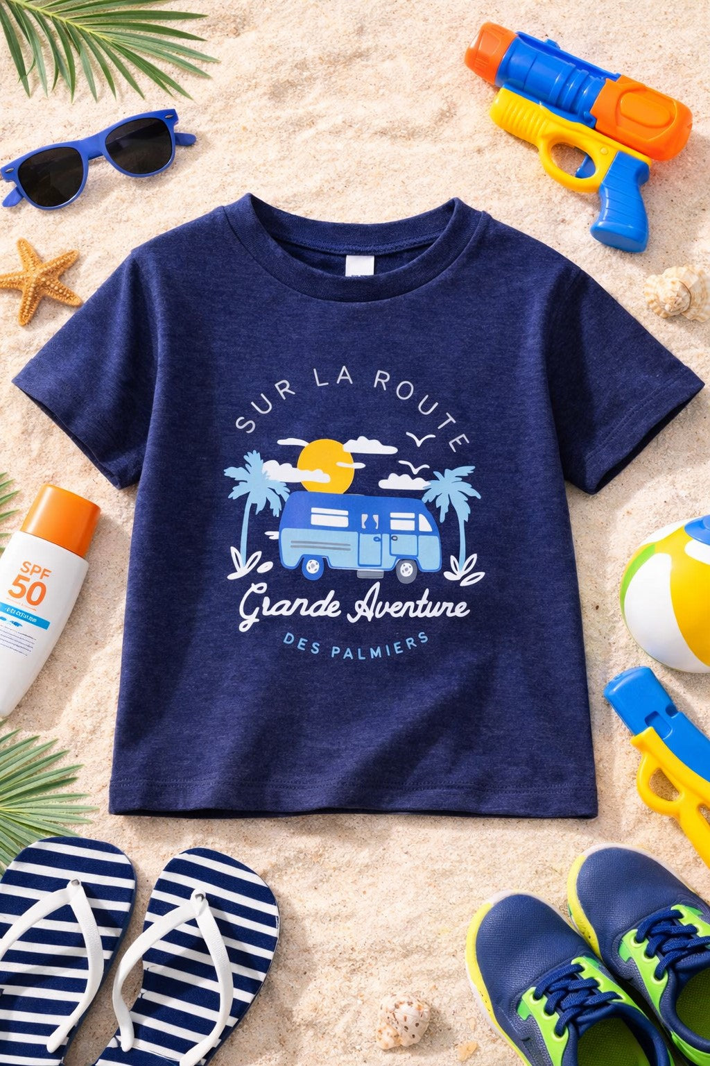 100% Cotton jersey Half sleeves Bus Print T-Shirt