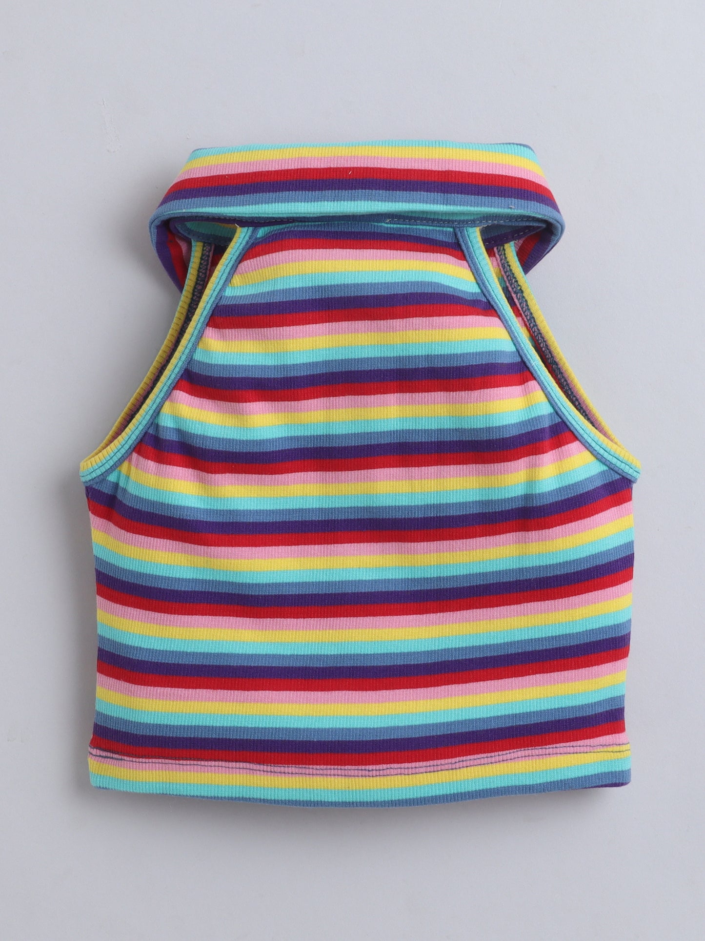 100% Cotton Rib Sleeveless Collar Tank Top