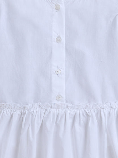 100% Cotton Short Sleeve Peplum Top