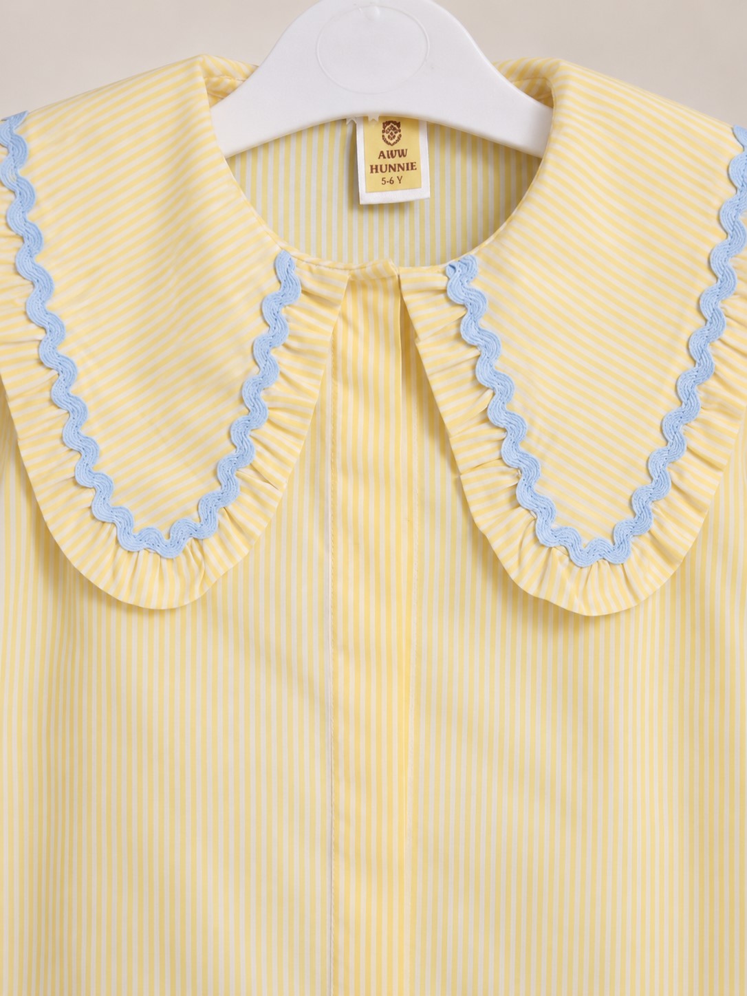 Aww Hunnie Cotton Full Sleeves Big Collar Front Open Shirt