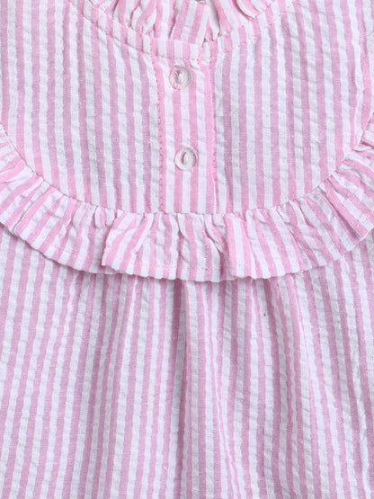 Aww Hunnie 100% Cotton Full Sleeves Stripes Front Open Shirt