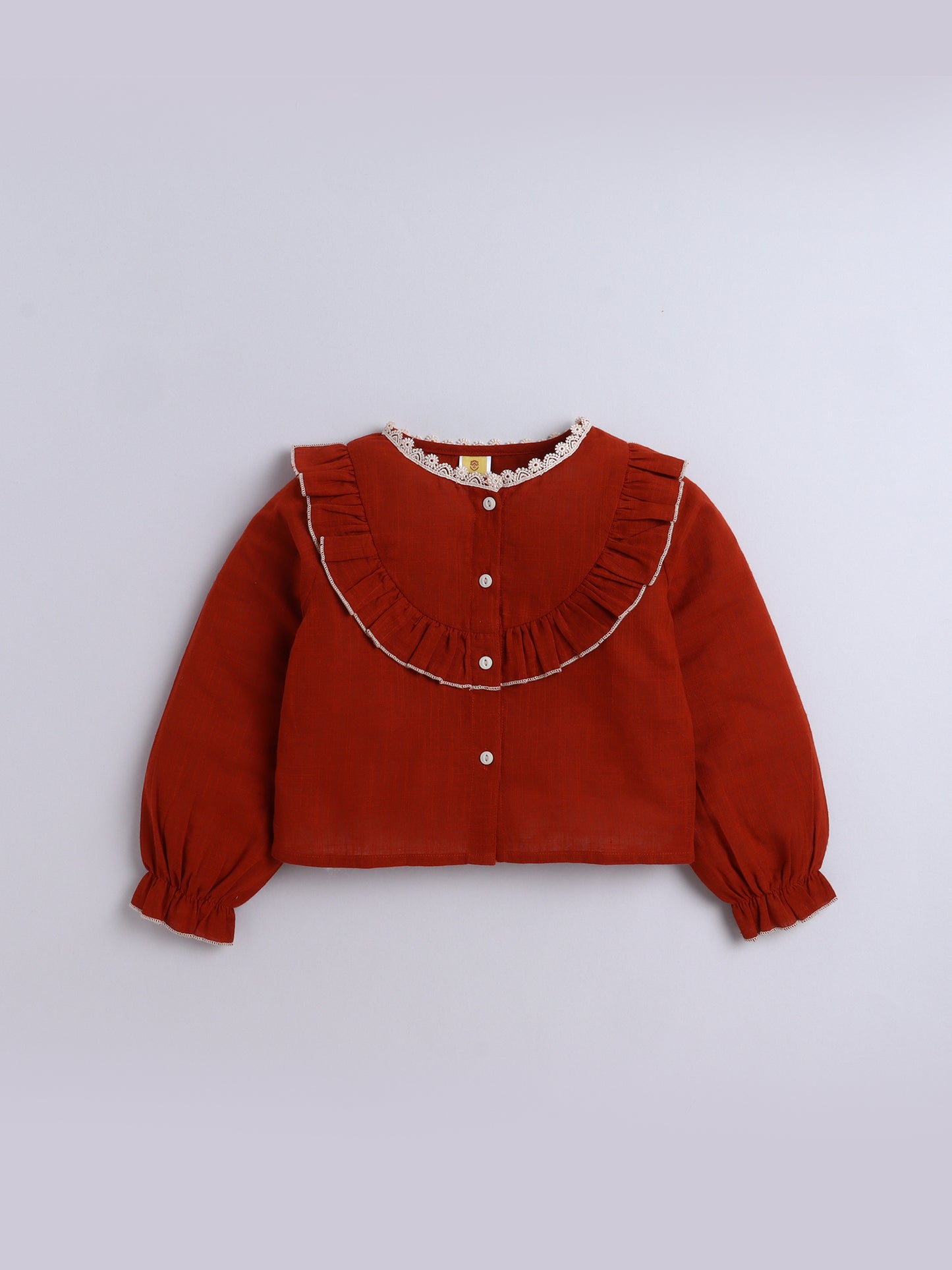 Cotton Slub Full Sleeves Front Button Top With 2 Front Pocket Bottom Co-ord set