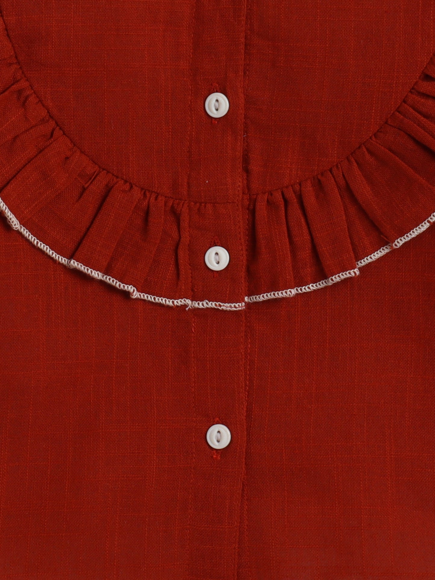 Cotton Slub Full Sleeves Front Button Top With 2 Front Pocket Bottom Co-ord set