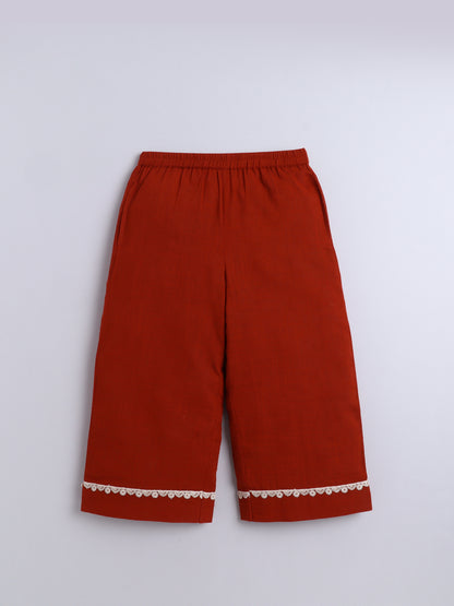 Cotton Slub Full Sleeves Front Button Top With 2 Front Pocket Bottom Co-ord set