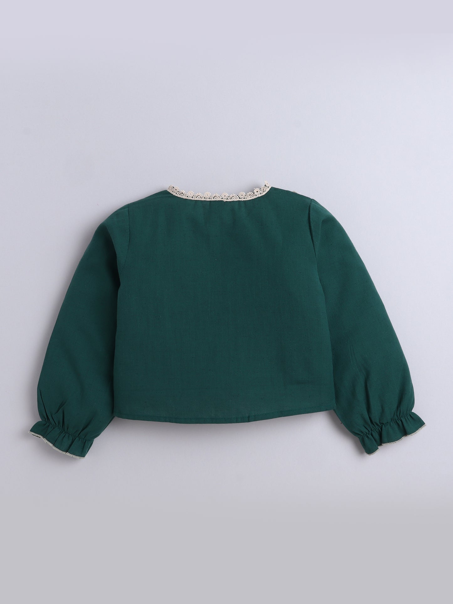 Cotton Slub Full Sleeves Front Button Top With 2 Front Pocket Bottom Co-ord set