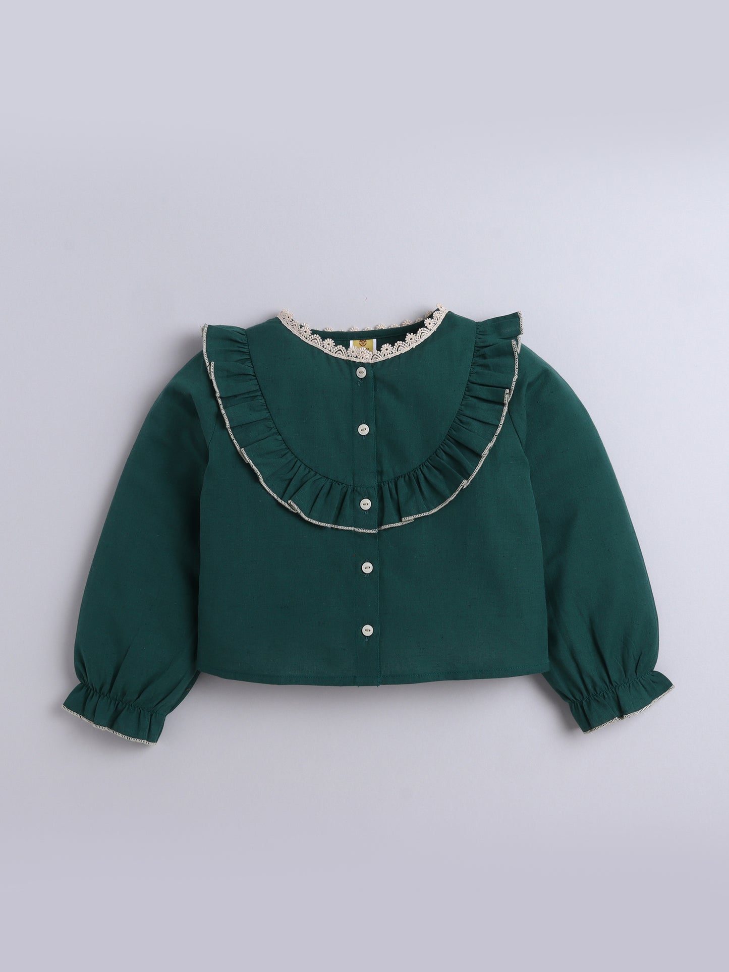 Cotton Slub Full Sleeves Front Button Top With 2 Front Pocket Bottom Co-ord set
