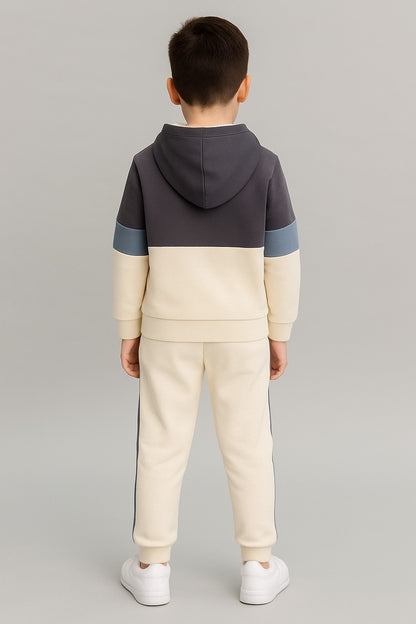 Cotton Terry Full Sleeves Huddy Front Pocket Jogger Set