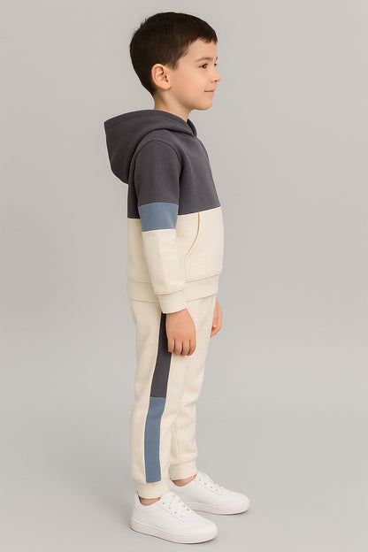Cotton Terry Full Sleeves Huddy Front Pocket Jogger Set