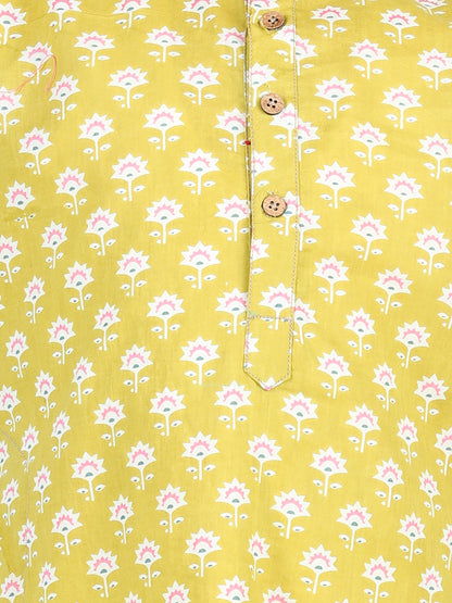 Aww Hunnie Boys Jaipuri Print Kurta & Pocket Pajama – Organic Cotton